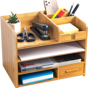 bamboo desk organizer 1