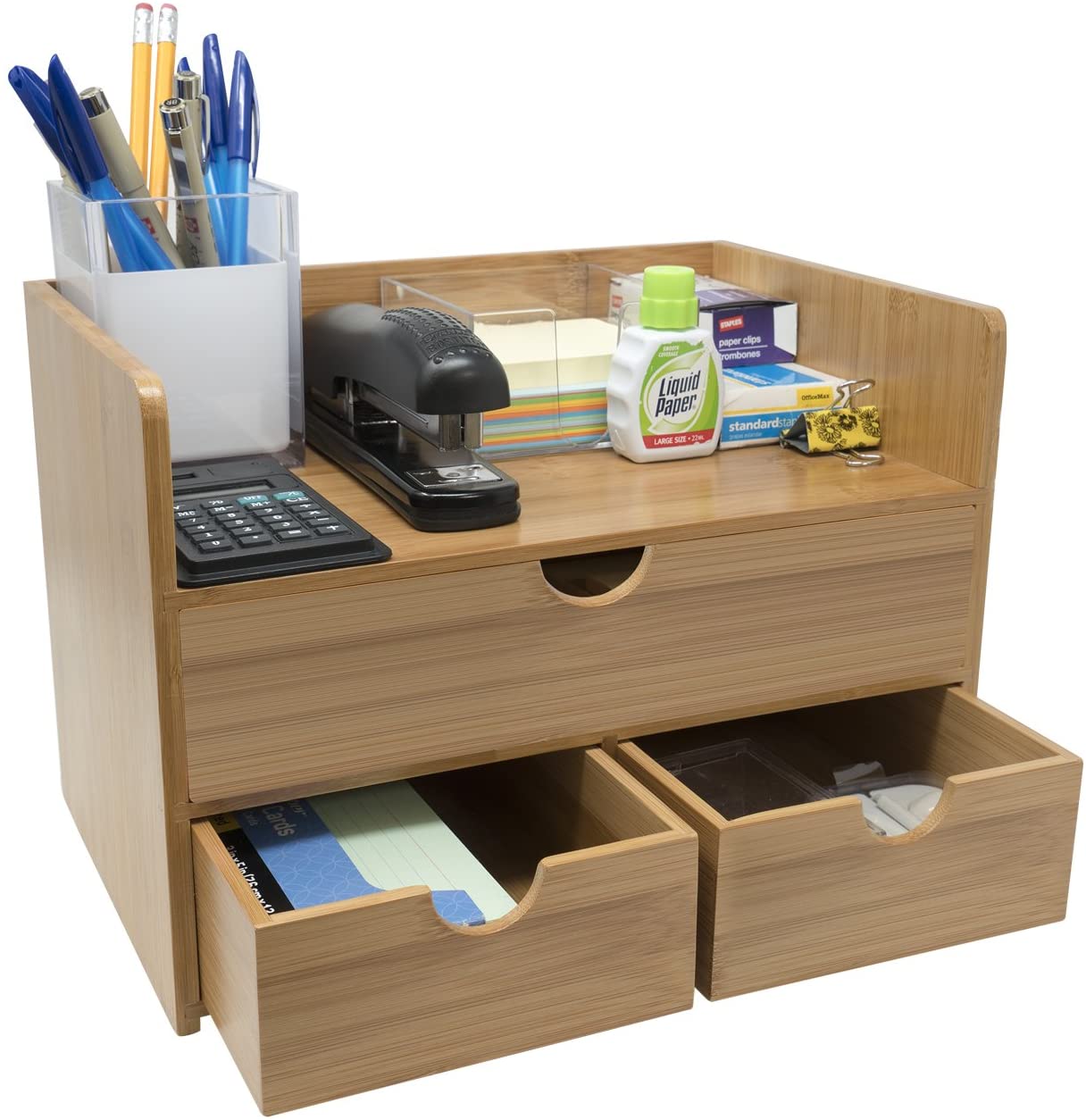 bamboo desk organizer 2