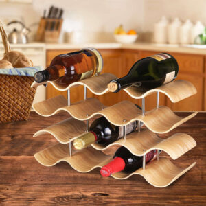 Wavy Bamboo Wine Holder 1