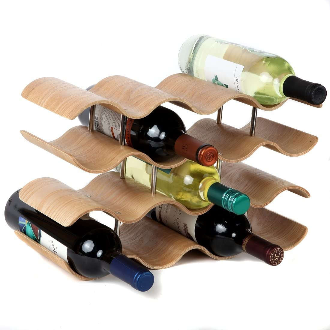 Wavy Bamboo Wine Holder 2
