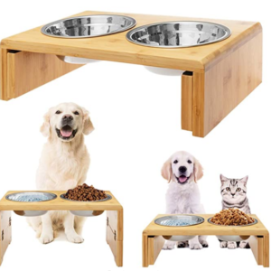 bamboo pet bowl