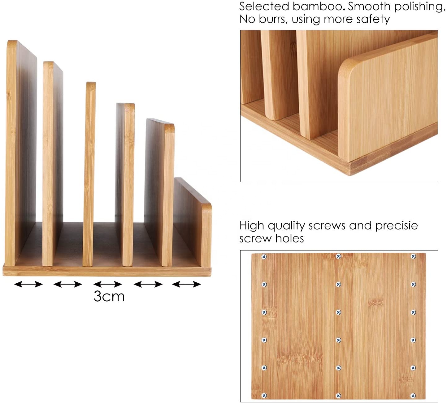 Bamboo File Organizer 3