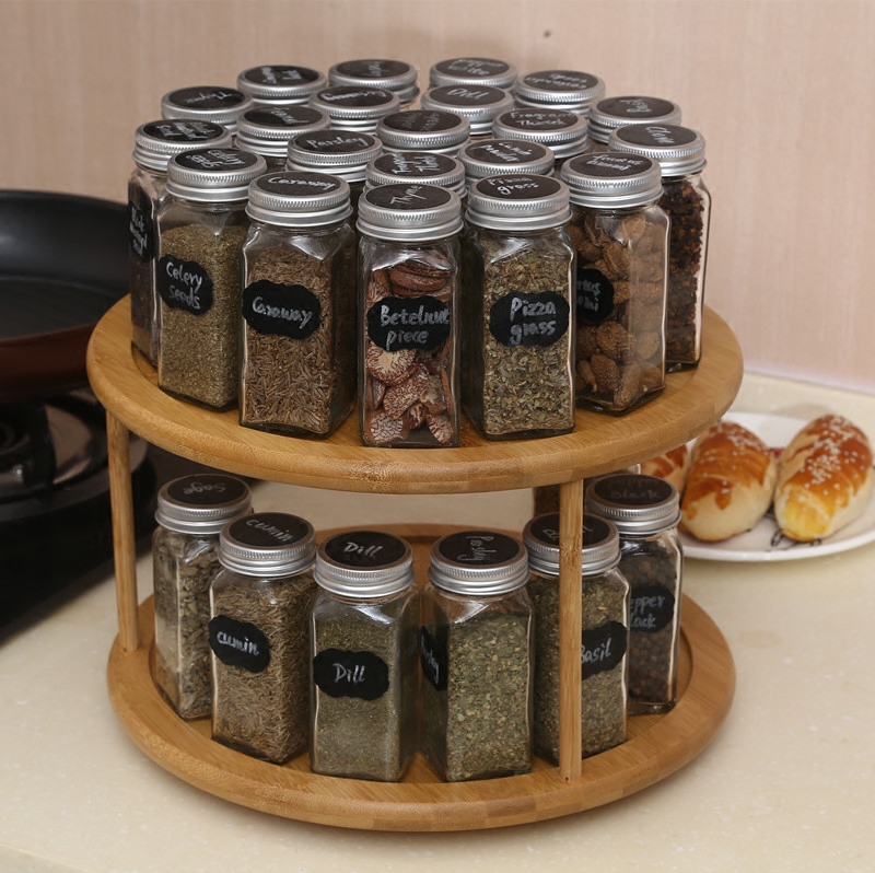 Multi-function Bamboo Organizer with Swivel Base 1