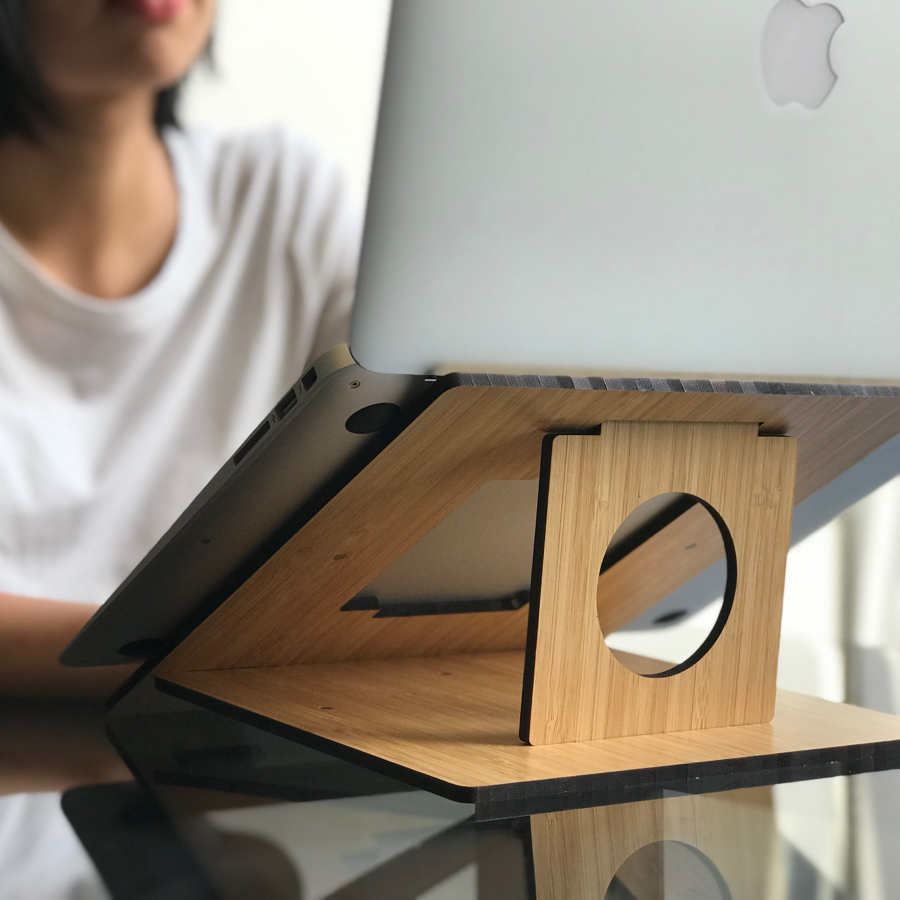 bamboo laptop holder 1