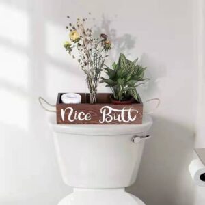 Wooden Toilet Tank Topper Tray 1