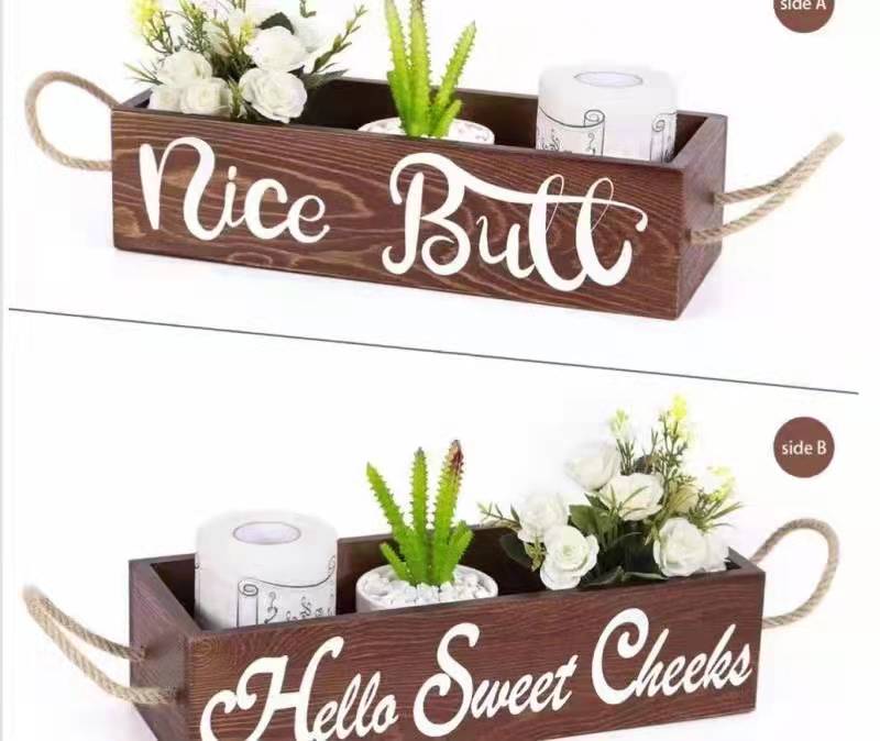 Wooden Toilet Tank Topper Tray 4