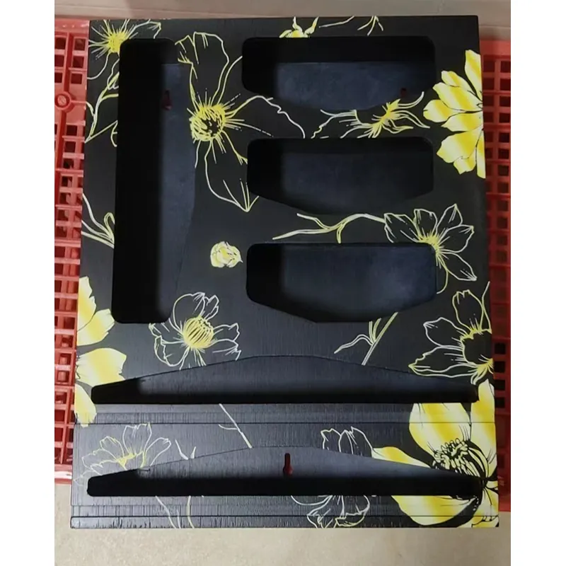 Bamboo Ziplock Bag Storage Organizer Foil Wrap Dispenser black rose